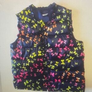 Colorful Butterfly Puffer Vest